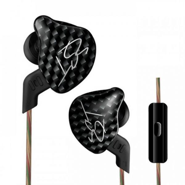 Наушники KZ ZST с микрофоном Black (1254364)