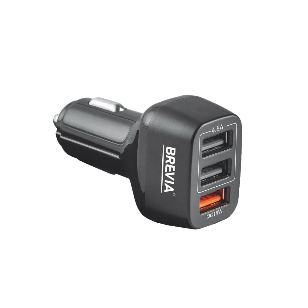 Автомобільний зарядний пристрій BREVIA ePower TriDrive 42W 3xUSB-A чорний