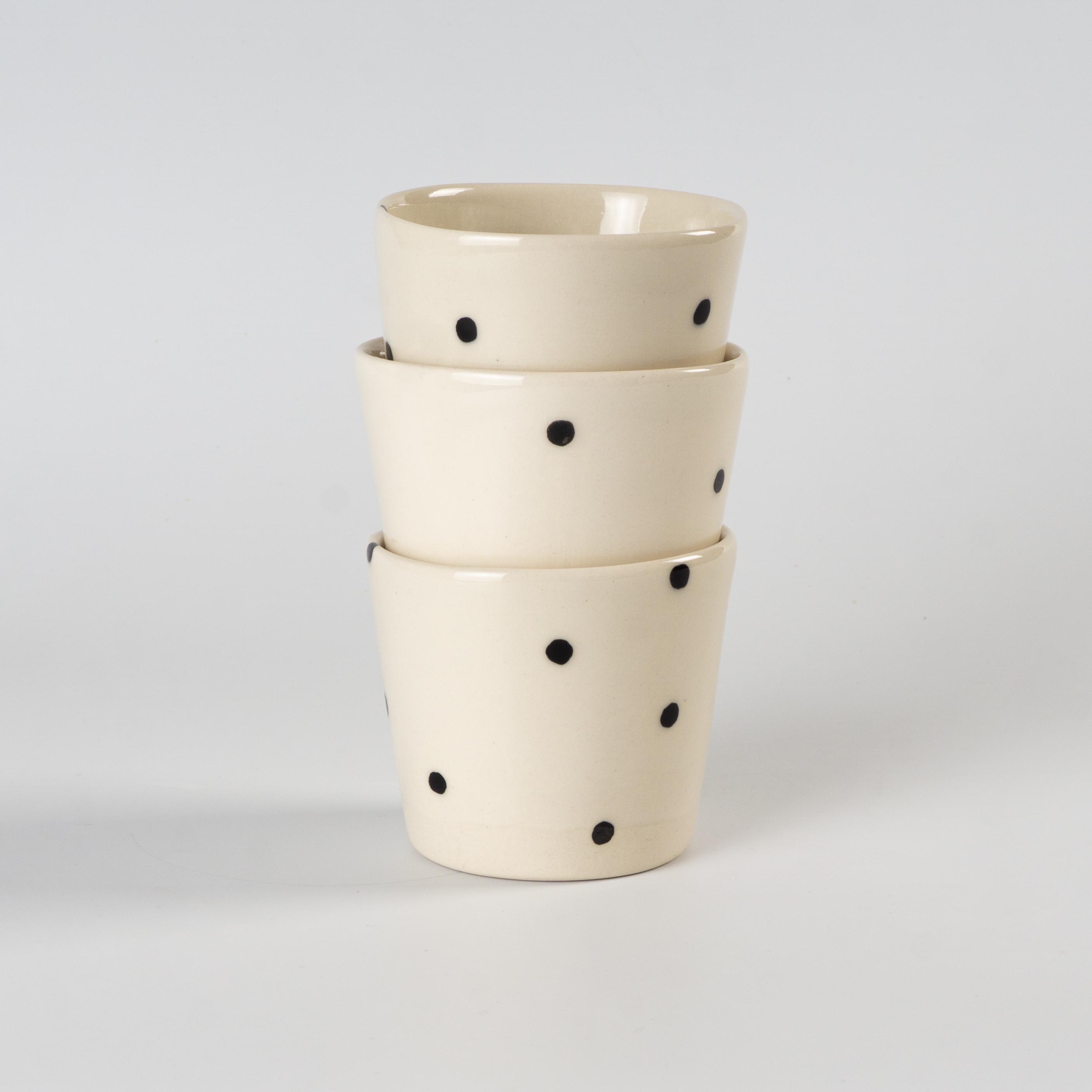 Стаканчик керамічний в чорний горох ручна робота напівпорцеляна 200 мл (PRS-GL-IMG-ONE-I-DOTS) - фото 4 Стаканчик керамічний в чорний горох ручна робота напівпорцеляна 200 мл (PRS-GL-IMG-ONE-I-DOTS) - фото 4
