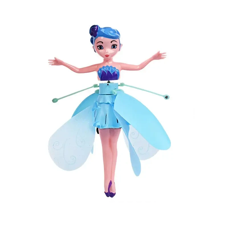 Кукла летающая Flying Fairy Фея на сенсоре 18 см время полета 6-8 минут заряд от USB 25 минут Голубой (29896241)