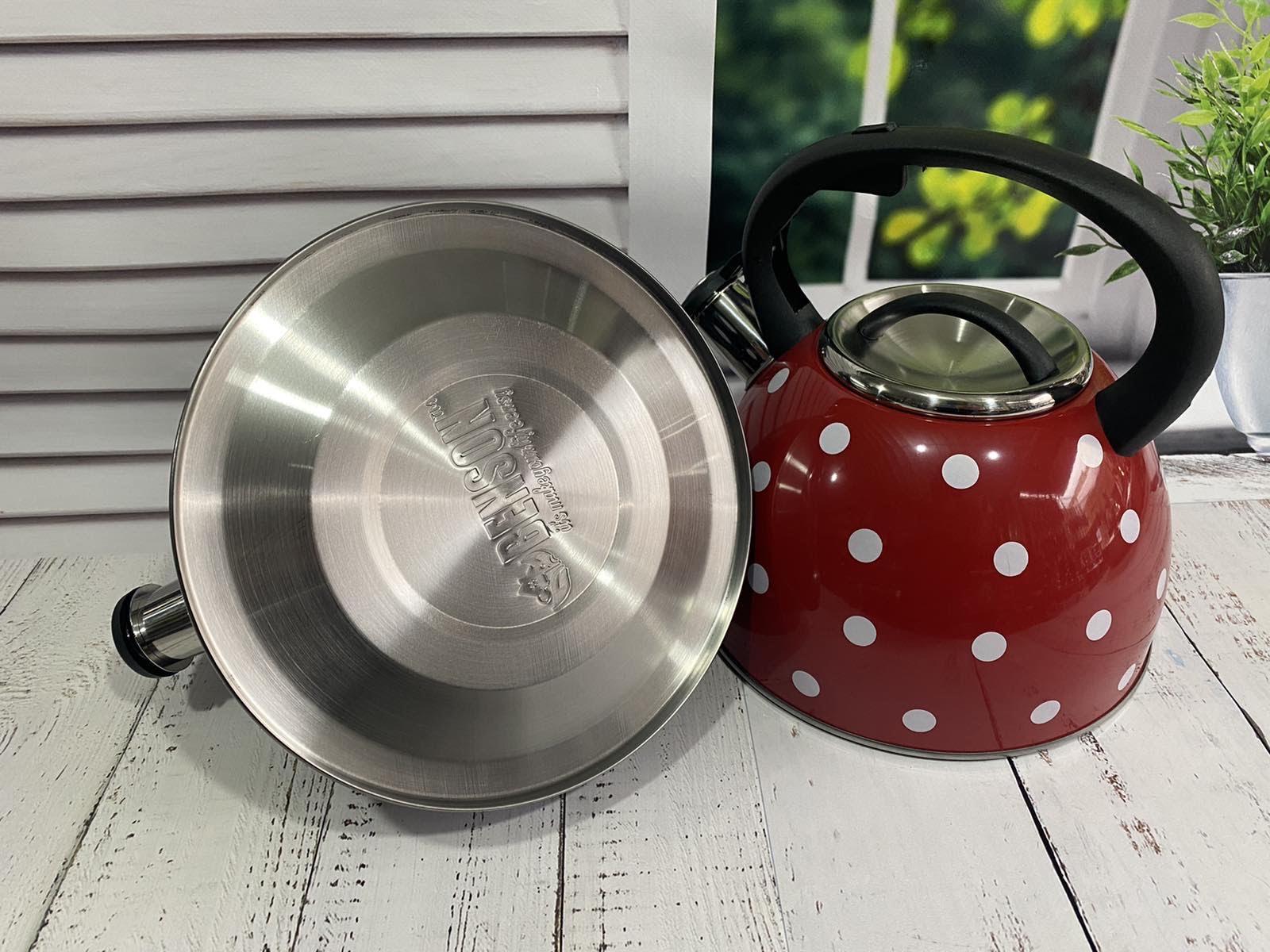 Чайник з нержавіючої сталі зі свистком 2,5 л (23588755) - фото 2