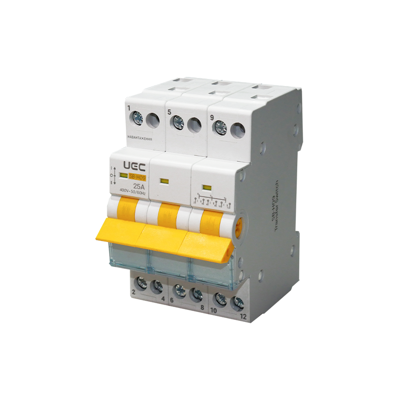 Выключатель-разъединитель UEC SB-H09-63 1-0-2 3P 25А 400В трехпозиционный (MTS-3-025)