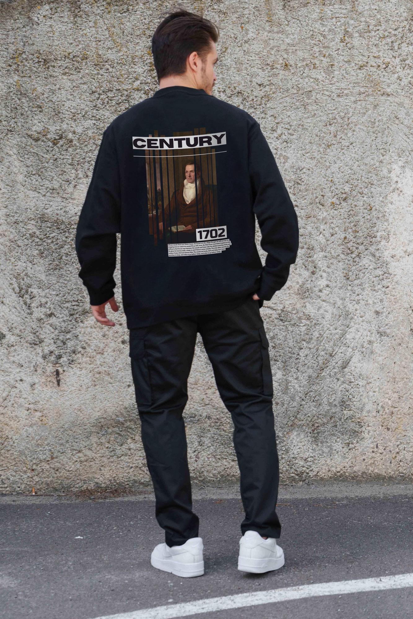 Світшот оверсайз з принтом Without Century L/XL Black (L/XL8055586) - фото 2 Світшот оверсайз з принтом Without Century L/XL Black (L/XL8055586) - фото 2