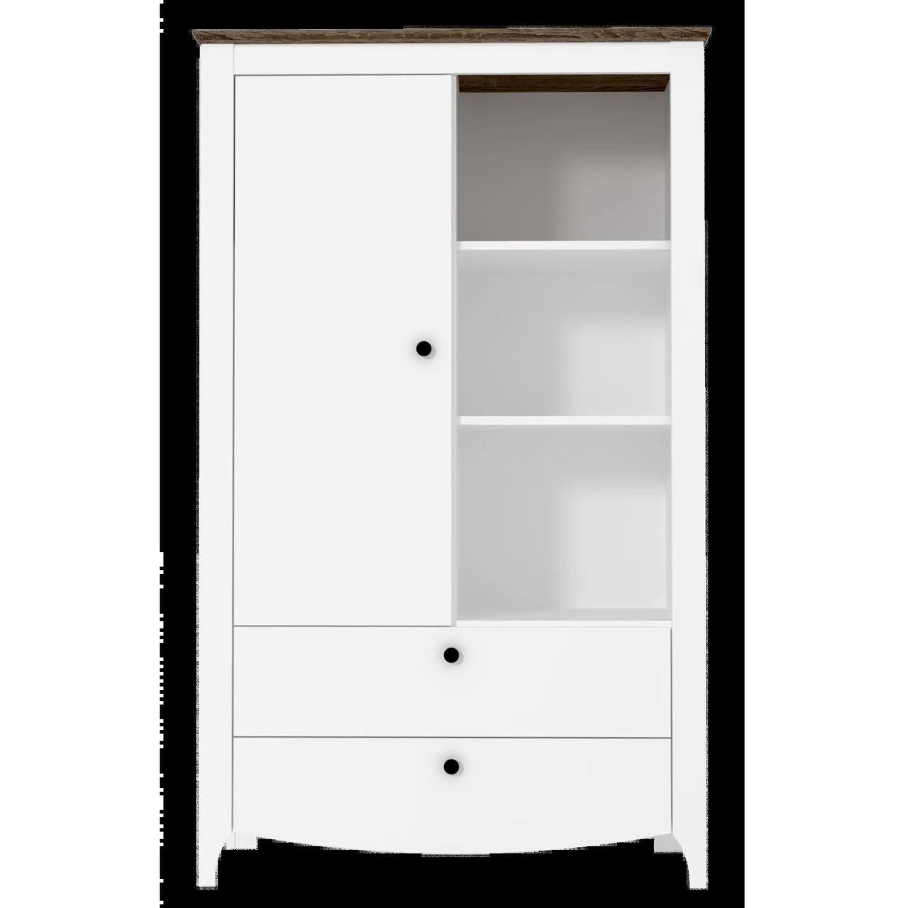 Пенал-вітрина Гербор Каріна KOM1D2S Німфея альба/Дуб сонома трюфель (GRB-1354) - фото 4