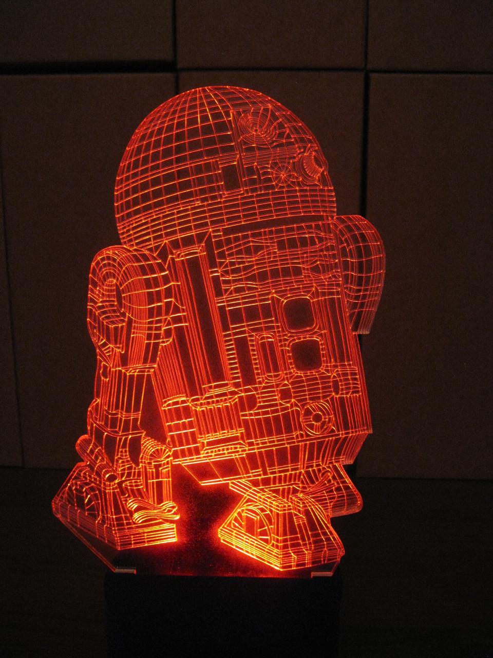 3D-ночник R2D2 Star Wars несколько подсветок/на батарейке (1063769707)