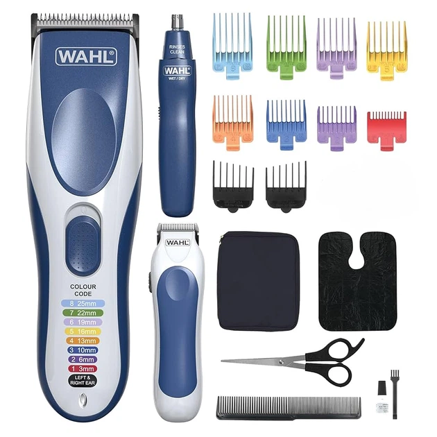 Набір для стрижки волосся акумуляторний Wahl Colour Pro 3в1 з кольоровими гребінцями (2915104353) Набір для стрижки волосся акумуляторний Wahl Colour Pro 3в1 з кольоровими гребінцями (2915104353)