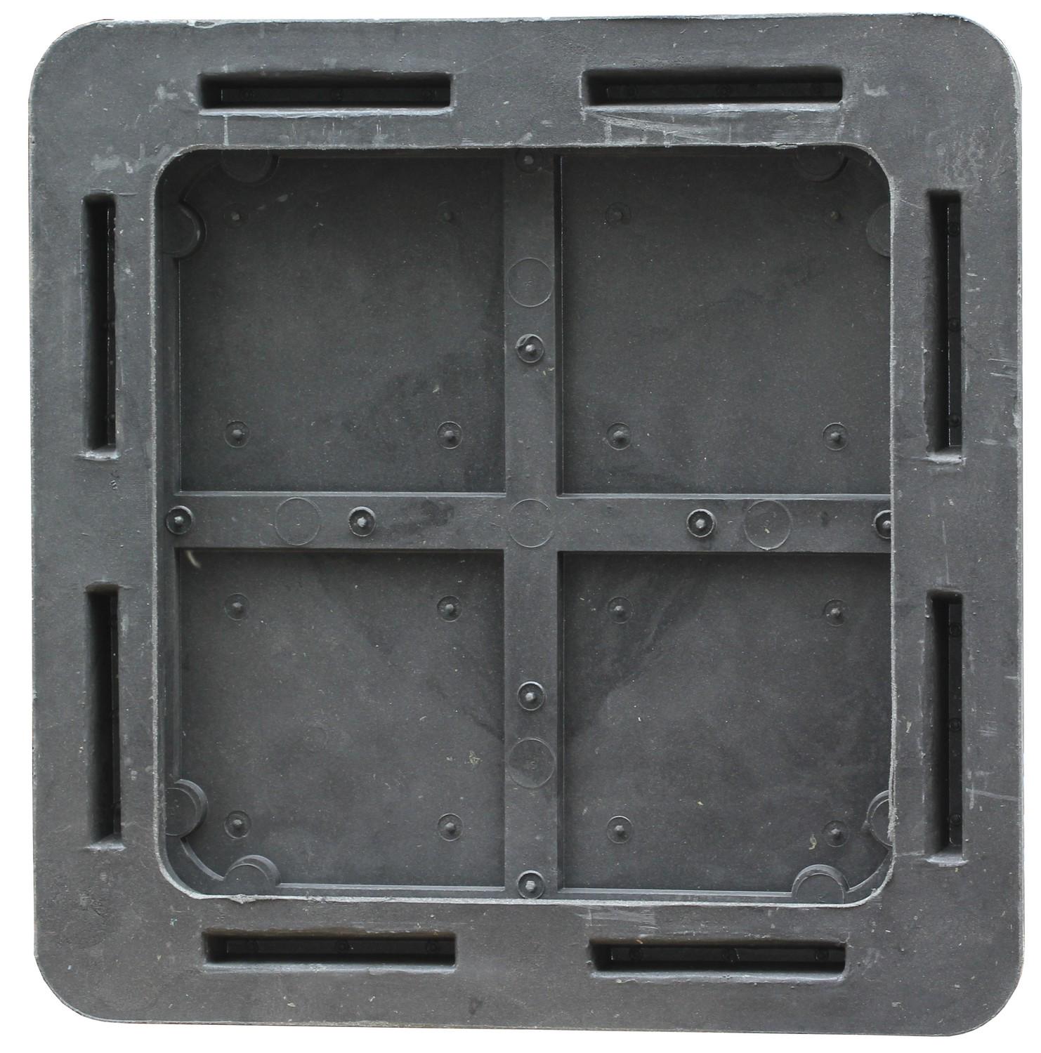 Люк квадратный Ruslana EN124 600x600 мм 1,5 т полимер Черный песчаный (AR6743) - фото 2 Люк квадратный Ruslana EN124 600x600 мм 1,5 т полимер Черный песчаный (AR6743) - фото 2