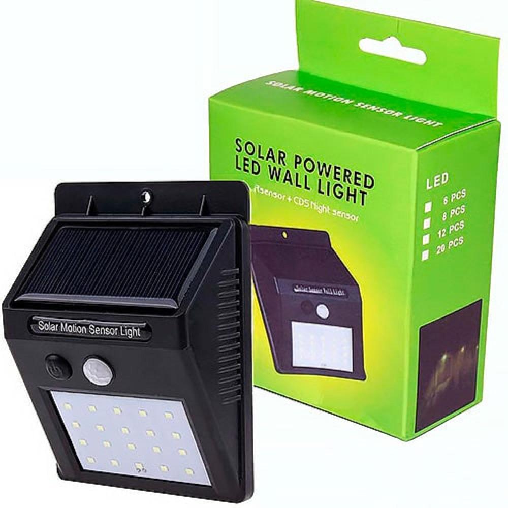 Фонарик фасадный 20 LED солнечная панель с датчиком Solar (R93699) - фото 4 Фонарик фасадный 20 LED солнечная панель с датчиком Solar (R93699) - фото 4