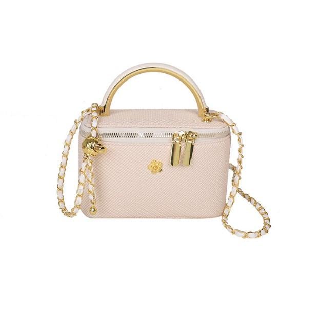 Женская сумка-кейс в стиле Chanel White/Pink