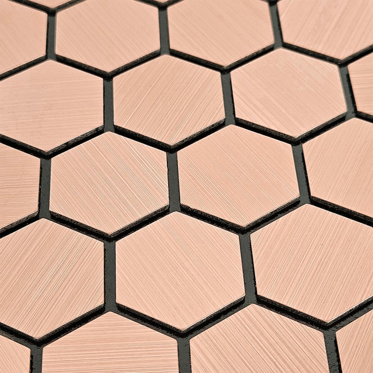 Плитка самоклеящаяся Соти алюминиевая 300x300x3 мм Золотой (SW-00001924) - фото 5