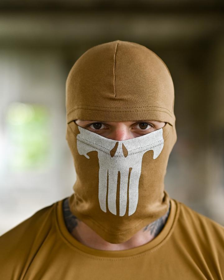 Балаклава-підшоломник тактична чоловіча Skull літня Койот (3057699752)