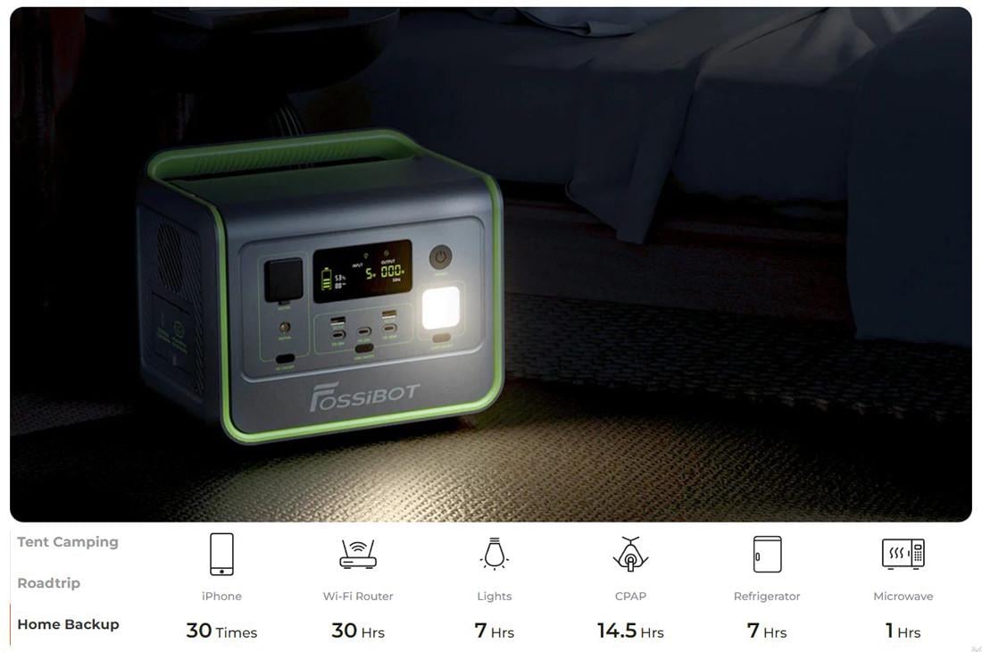 Зарядна станція Fossibot F800 UPS 800W 512Wh (2801198747) - фото 8