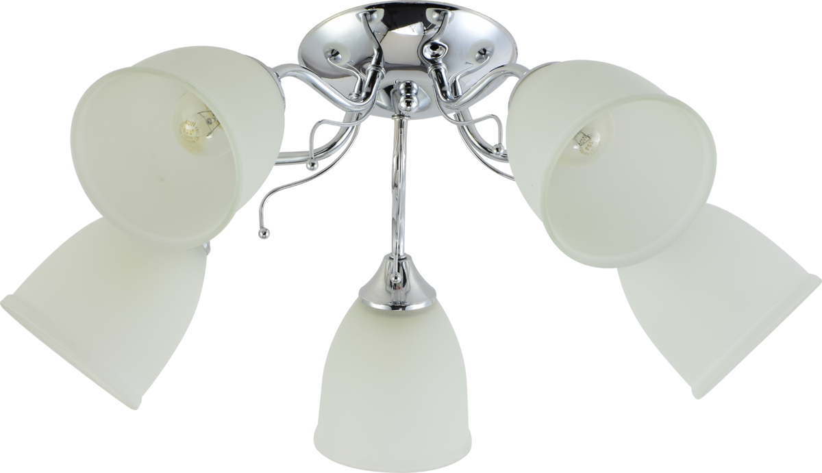 Люстра потолочная Light House SRS-20762/5 белые плафоны Хром Люстра потолочная Light House SRS-20762/5 белые плафоны Хром