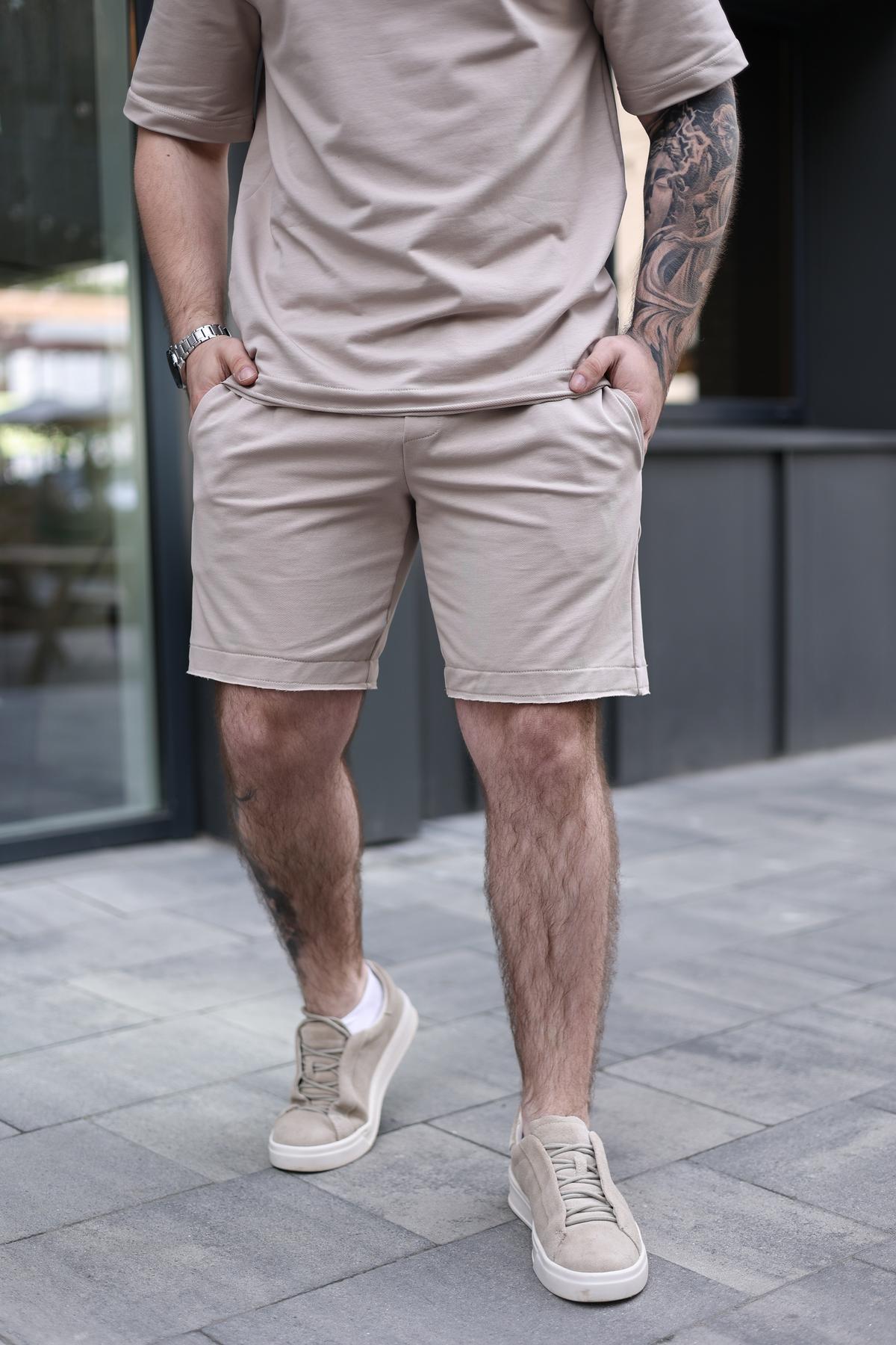 Комплект мужской летний BREEZE оверсайз L Бежевый (1576420348/2) - фото 3 Комплект мужской летний BREEZE оверсайз L Бежевый (1576420348/2) - фото 3