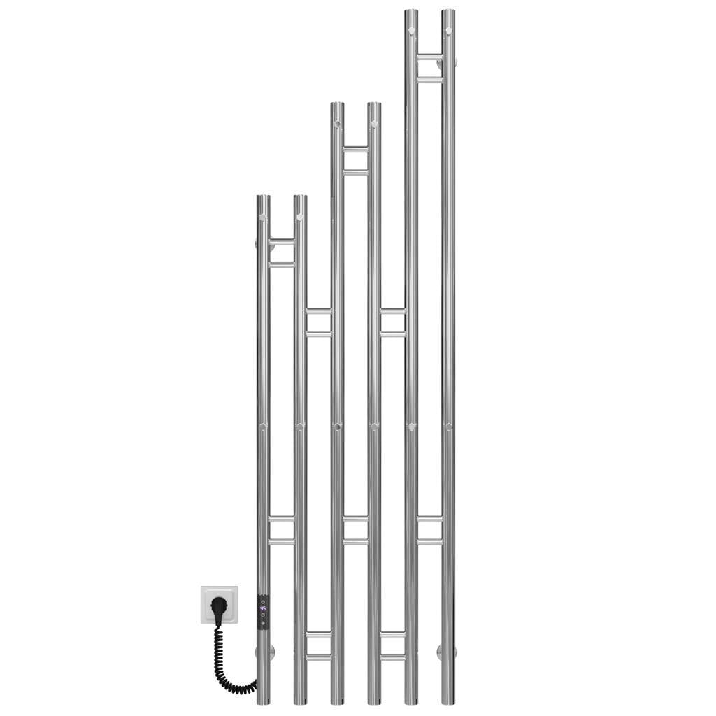 Полотенцесушитель электрический Deffi Adele П6 JD03 левое подключение нержавеющая сталь 400х1500 мм Хром (A.AD.150.40.6.EC1.L)