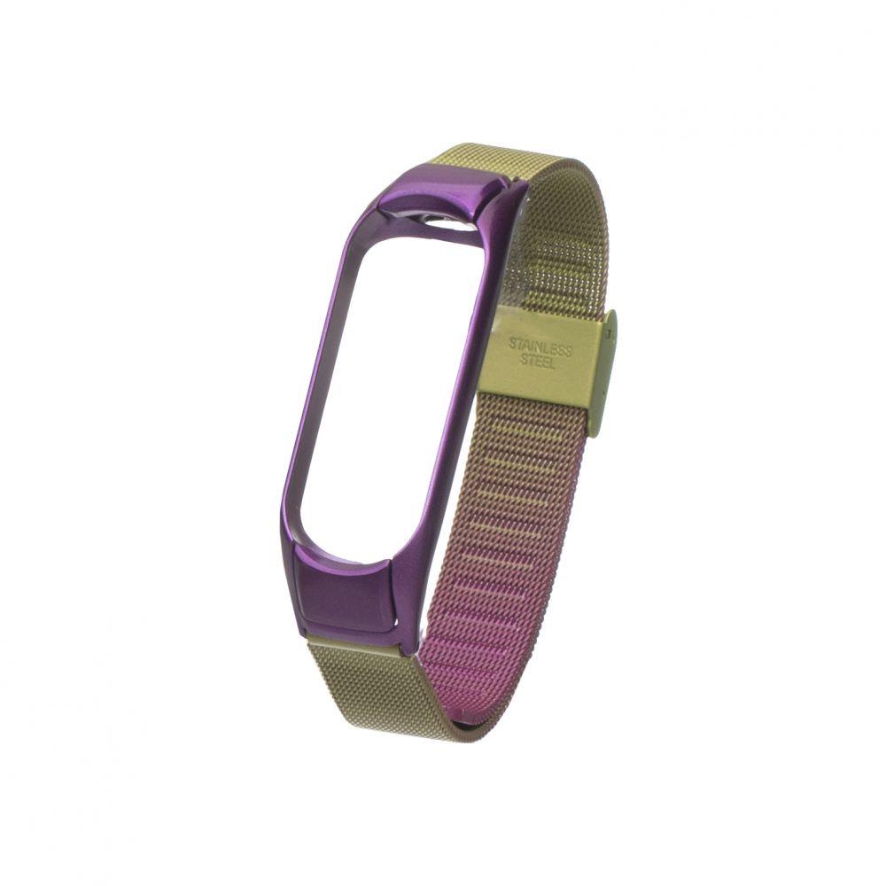 Ремешок для фитнес браслета Mi Band 3/4 Milanese Loop Gradient Violet-Green (29caa1-14692)
