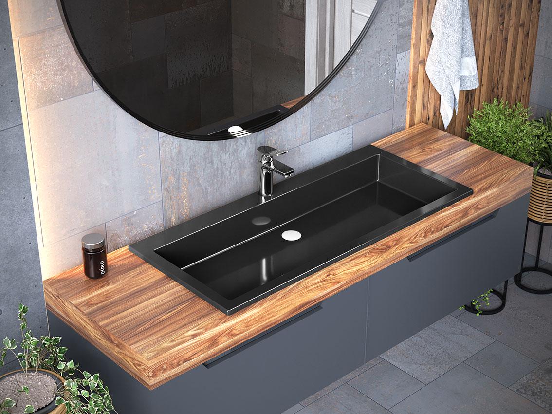 Умивальник накладний Luxor Revolt Low 100 Black (33546058)