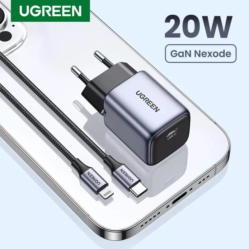 Зарядное устройство сетевое UGREEN CD318 GaN Nexode 20W (90664) - фото 2