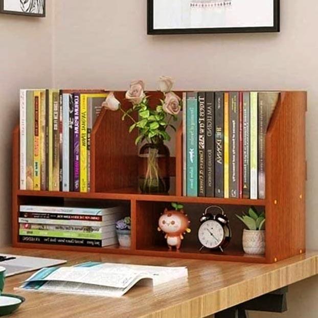 Полка книжная настольная из дерева Бокело Охра (КПА-023904)