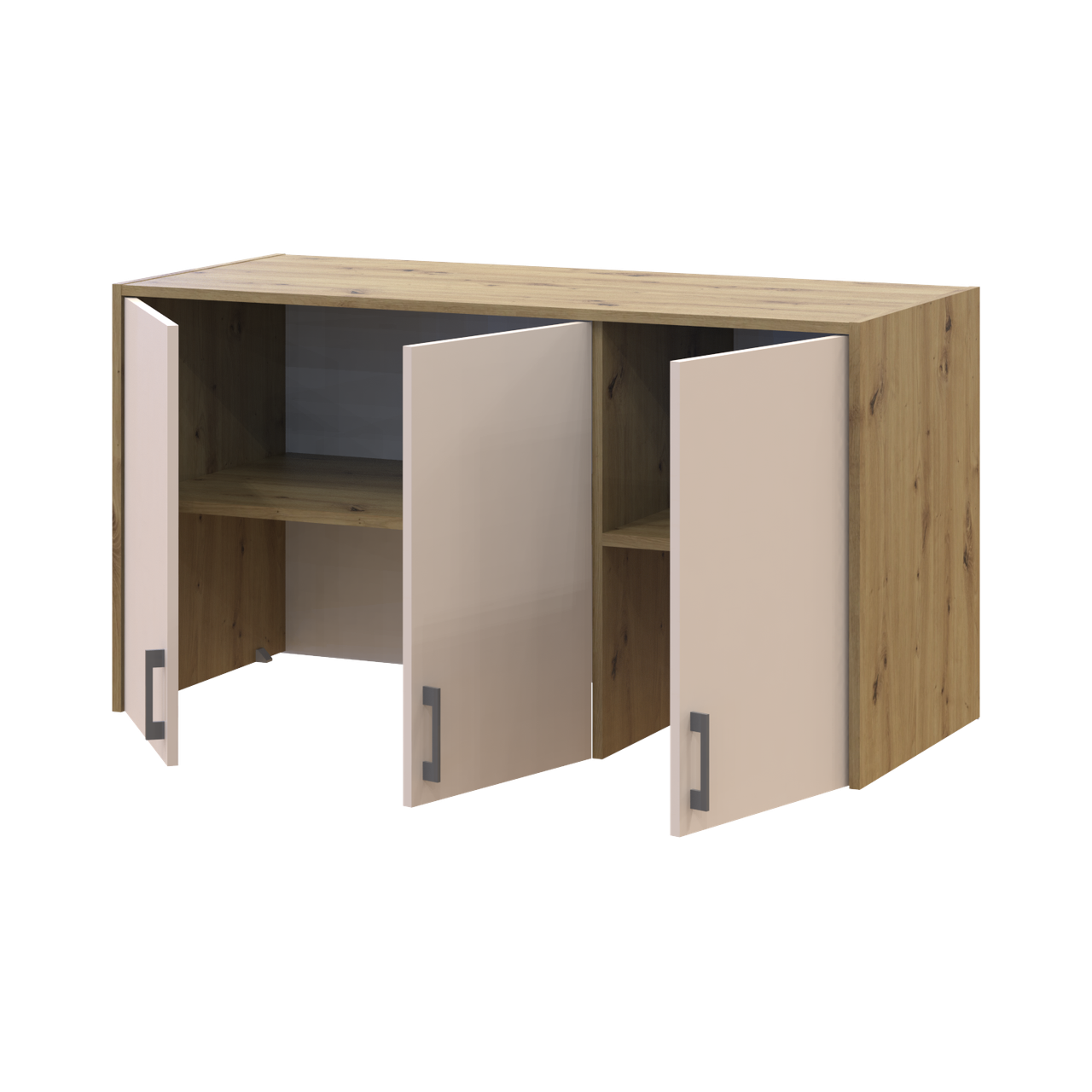 Антресоль висока Doros Ронді 3 ДСП 121х52х65 см Дуб Артізан/Кашемір (41516183) - фото 2 Антресоль висока Doros Ронді 3 ДСП 121х52х65 см Дуб Артізан/Кашемір (41516183) - фото 2