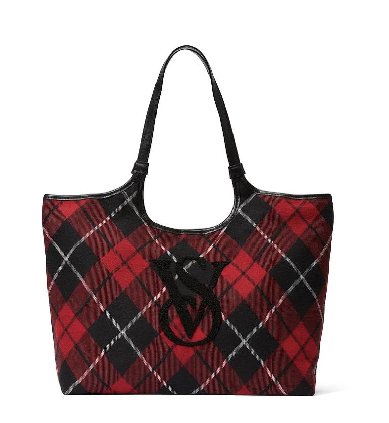 Сумка жіноча Victoria's Secret Plaid Tote Червоний - фото 1