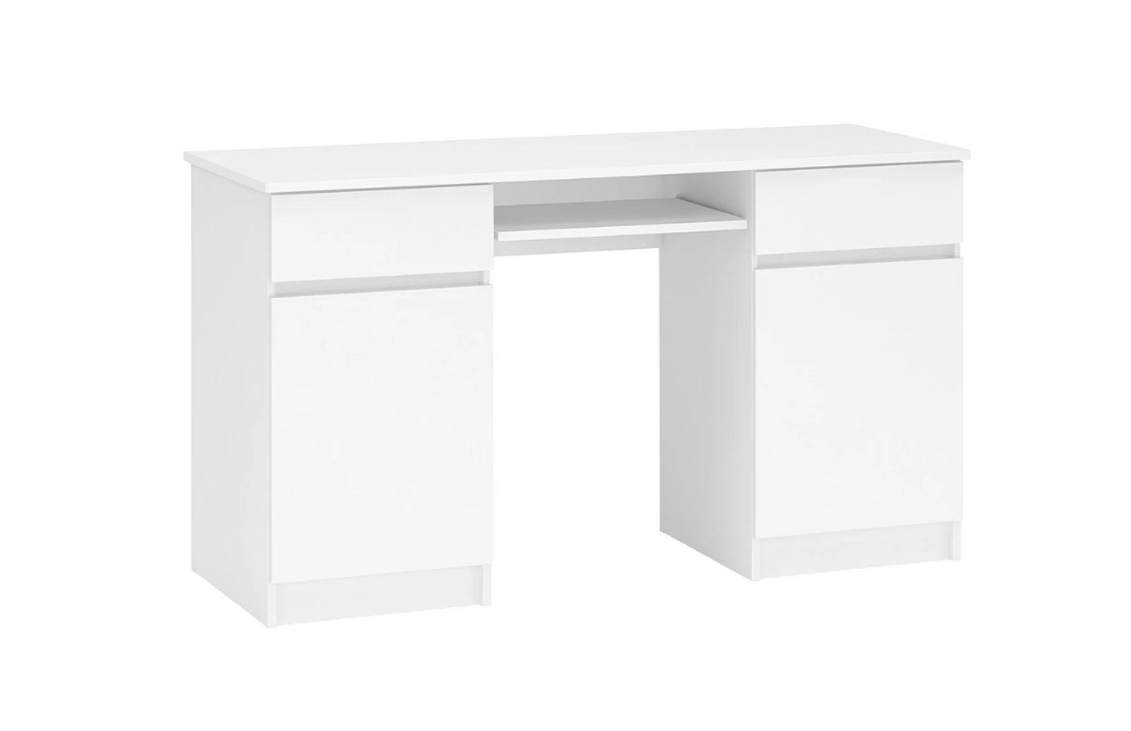 Стол письменный Mebel Service Бруклин 2Д2Ш 135х50х76,6 см Белый (28351787)