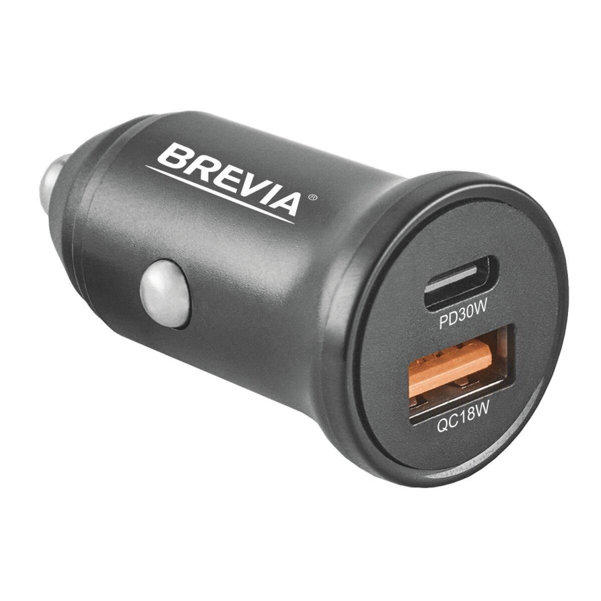 Зарядное устройство для Brevia ePower DualCharge 30 W 1xUSB-C+1xUSB-A Черный - фото 1