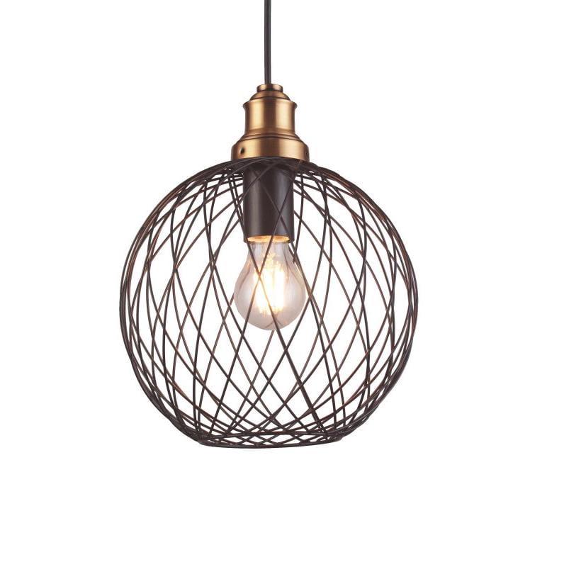 Світильник стельовий одинарний VIELA 1 E27 IP20 Ø 25 см Чорний (27551383)