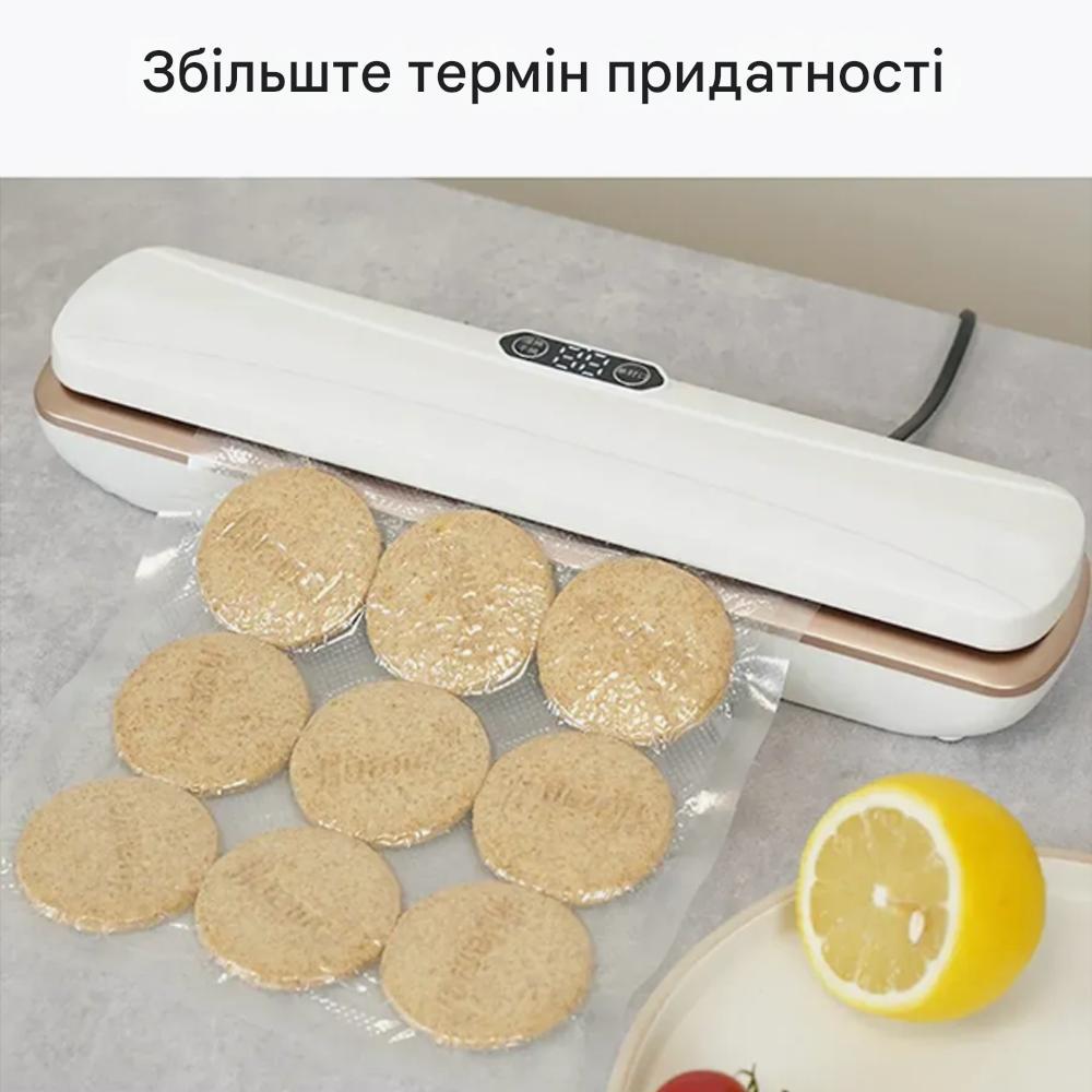 Вакуумный упаковщик вакууматор ручной для кухни бытовой Vacuum Fresh-Locking 016 360W White (200274) - фото 3 Вакуумный упаковщик вакууматор ручной для кухни бытовой Vacuum Fresh-Locking 016 360W White (200274) - фото 3