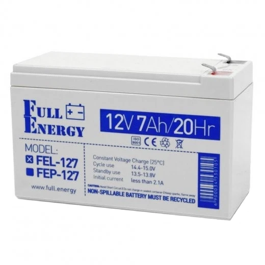Батарея акумуляторна свинцево-кислотна Full Energy FEL-127 7А/г 12В гелева (3043423061)