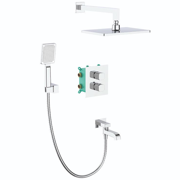 Душевая система скрытого типа KOER KB-67011-01 KR4726 с верхним душем Хром (209357)