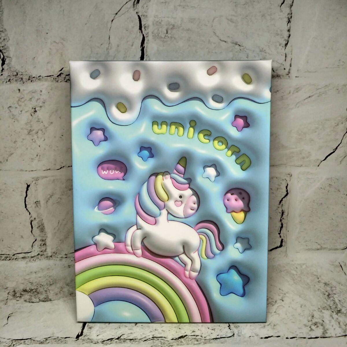 Зеркало косметическое настольное раскладное Единорог 23х17 см Голубой (1214451-1)