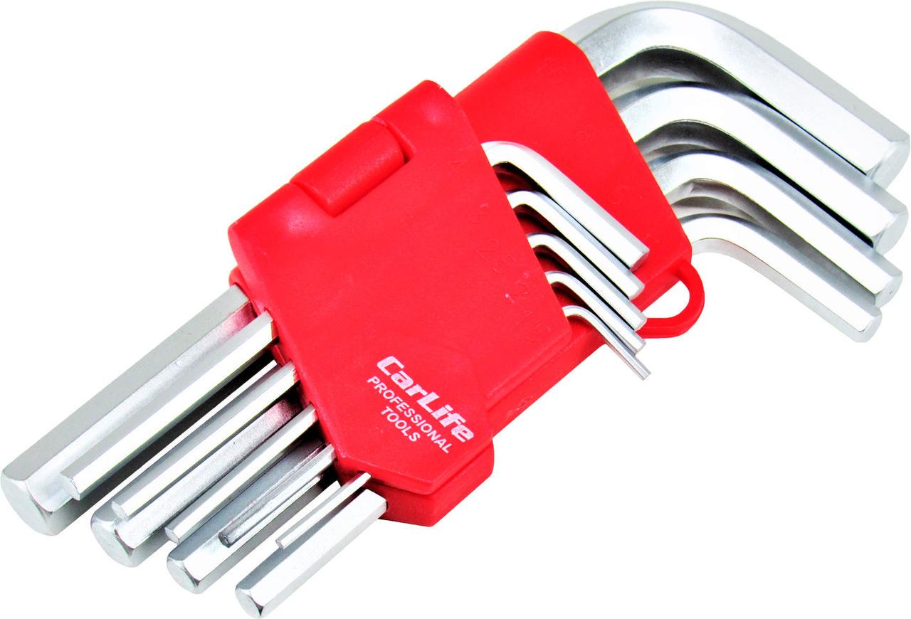 Набор шестигранных ключей Г-образных CarLife 9 шт. Cr-V (WR2114) Набор шестигранных ключей Г-образных CarLife 9 шт. Cr-V (WR2114)