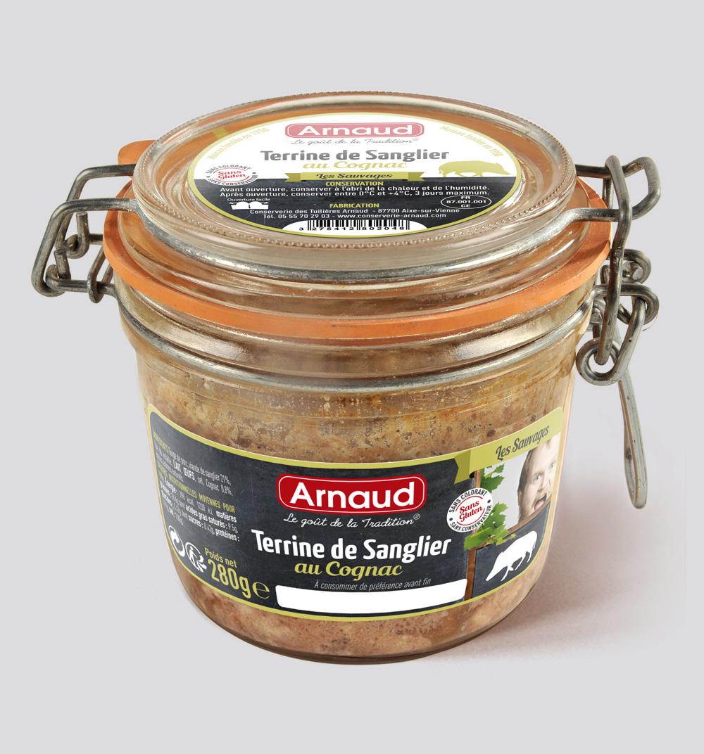 Паштет Arnaud Terrine de Sanglier au Cognac из дикого кабана с коньяком 280 г