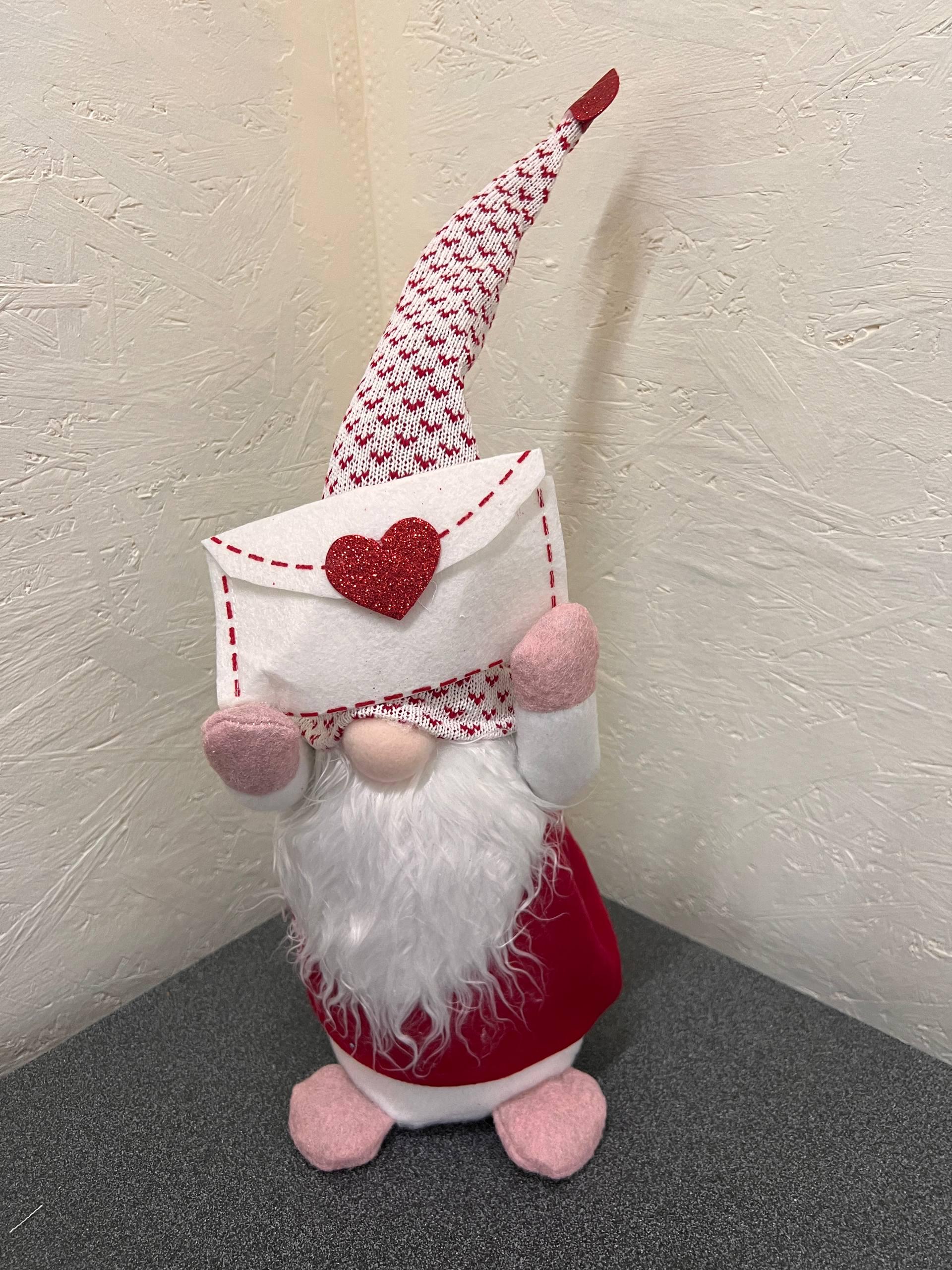 Мягкая игрушка новогодняя Романтичный гном с конвертом 45х12 см (V6174/1)
