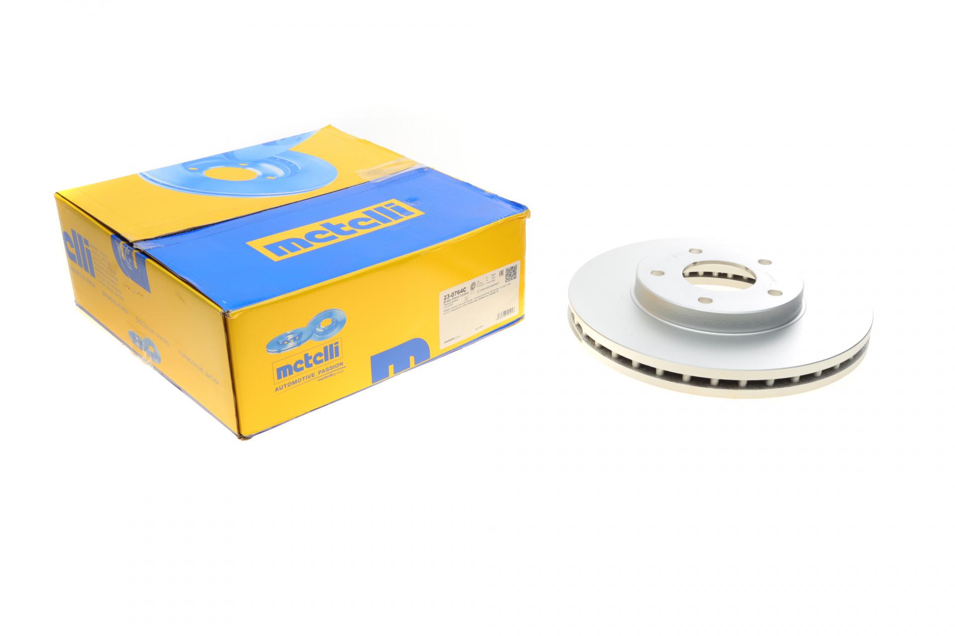 Диск тормозной передний METELLI для Nissan Almera Tino 00-06/Primera 02-/X-Trail 01-13 с вентилируемым покрытием 280x28 мм (23-0764C)