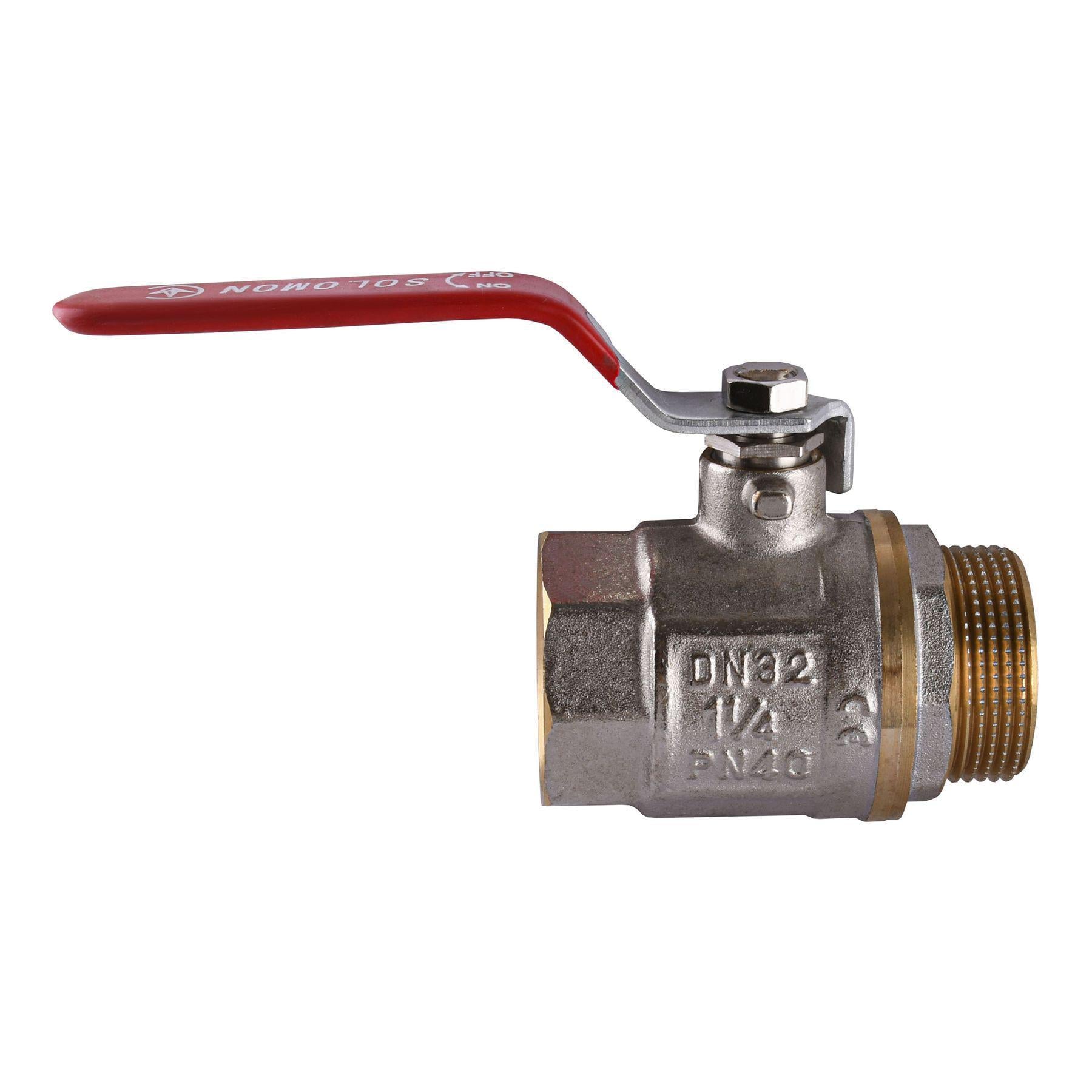 Кран шаровый прямой Solomon 1 1/4″ ЗВ КР PN40 В1002FM (000001493)