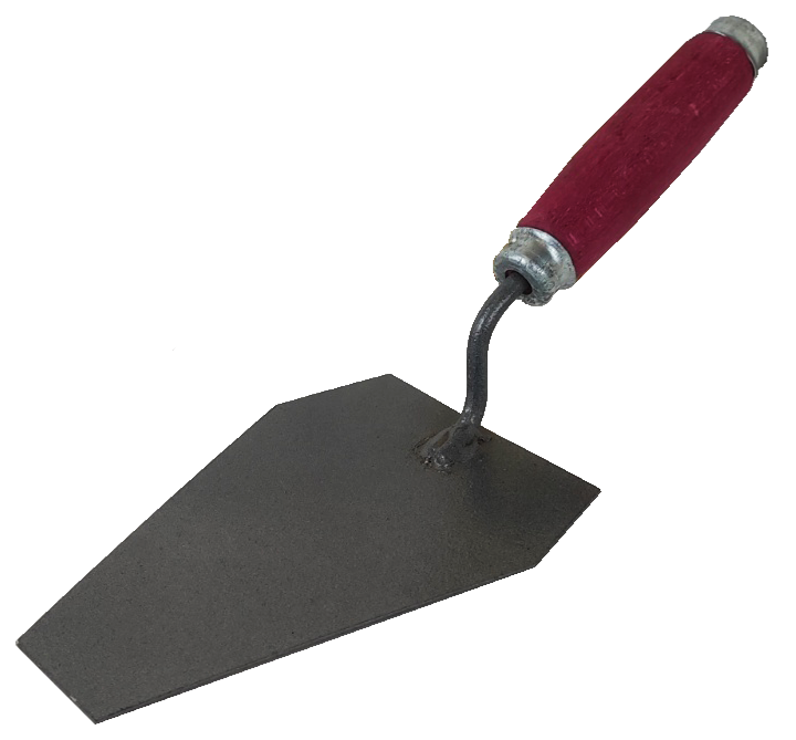 Кельма металлическая шестиугольная 155 мм с деревянной ручкой (55843)