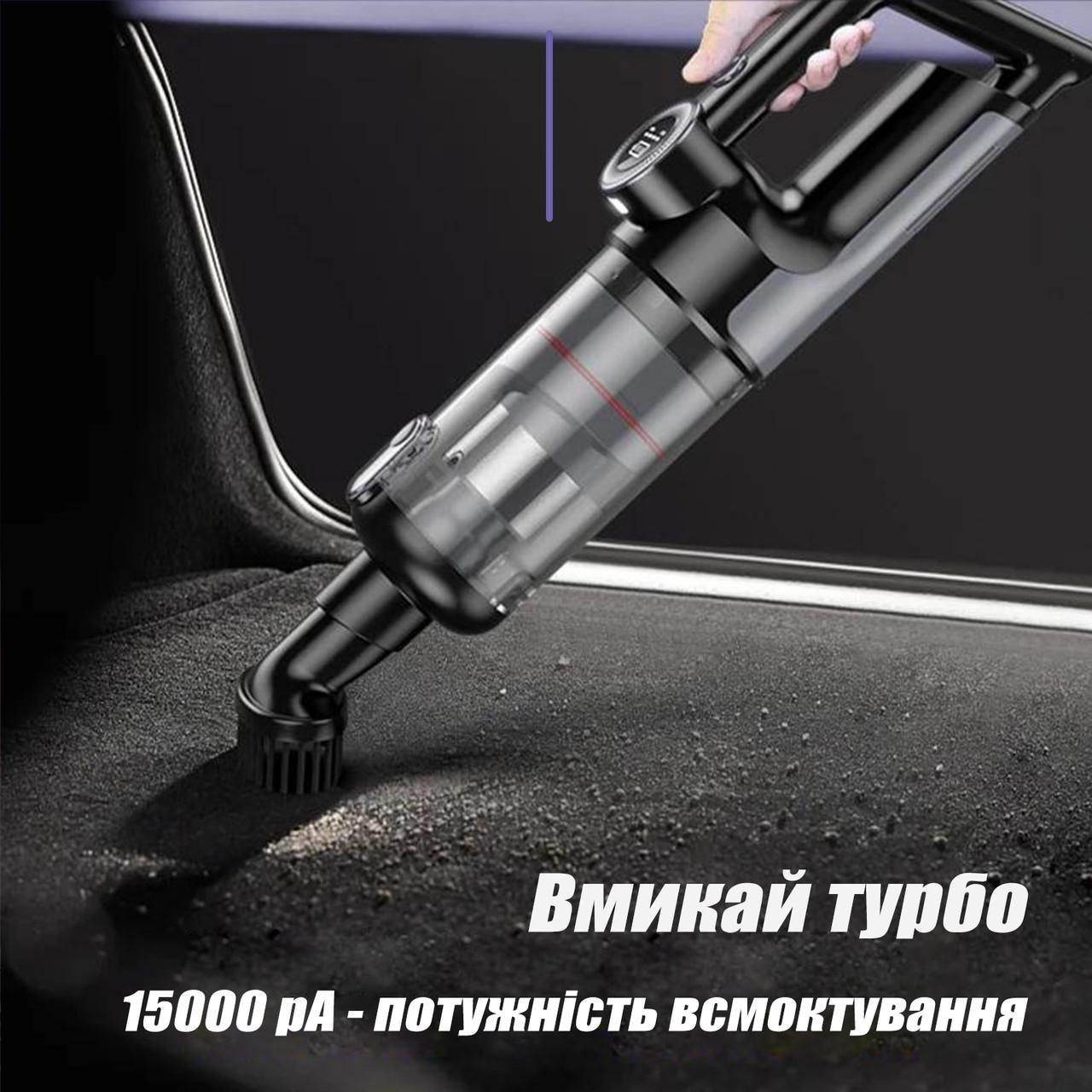 Автомобільний пилосос Aspiring USB акумуляторний 120W (19480596) - фото 4