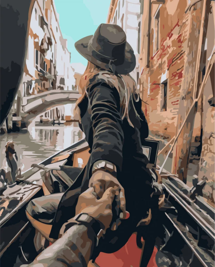 Картина за номерами Strateg Преміум Follow me 30х40 см (SS 6611)