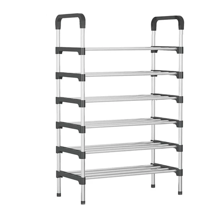 Полка для обуви на 6 секций металлическая 56х28х113 см (2549773918)