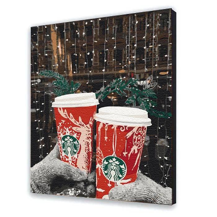 Картина по номерам Кофе с красками и кистями 40х50 см Multicolor (1819307675)