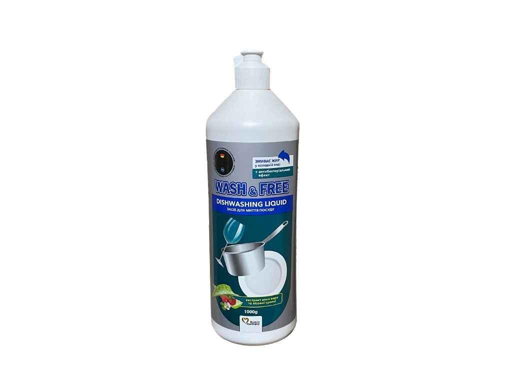 Засіб для миття посуду WASH&FREE 1 л екстракт алое вера та лісової суниці (803989)