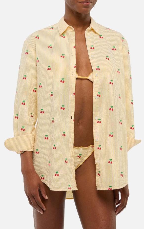 Рубашка женская MC2 Saint Barth М Желтый (BRIG001-cherry)