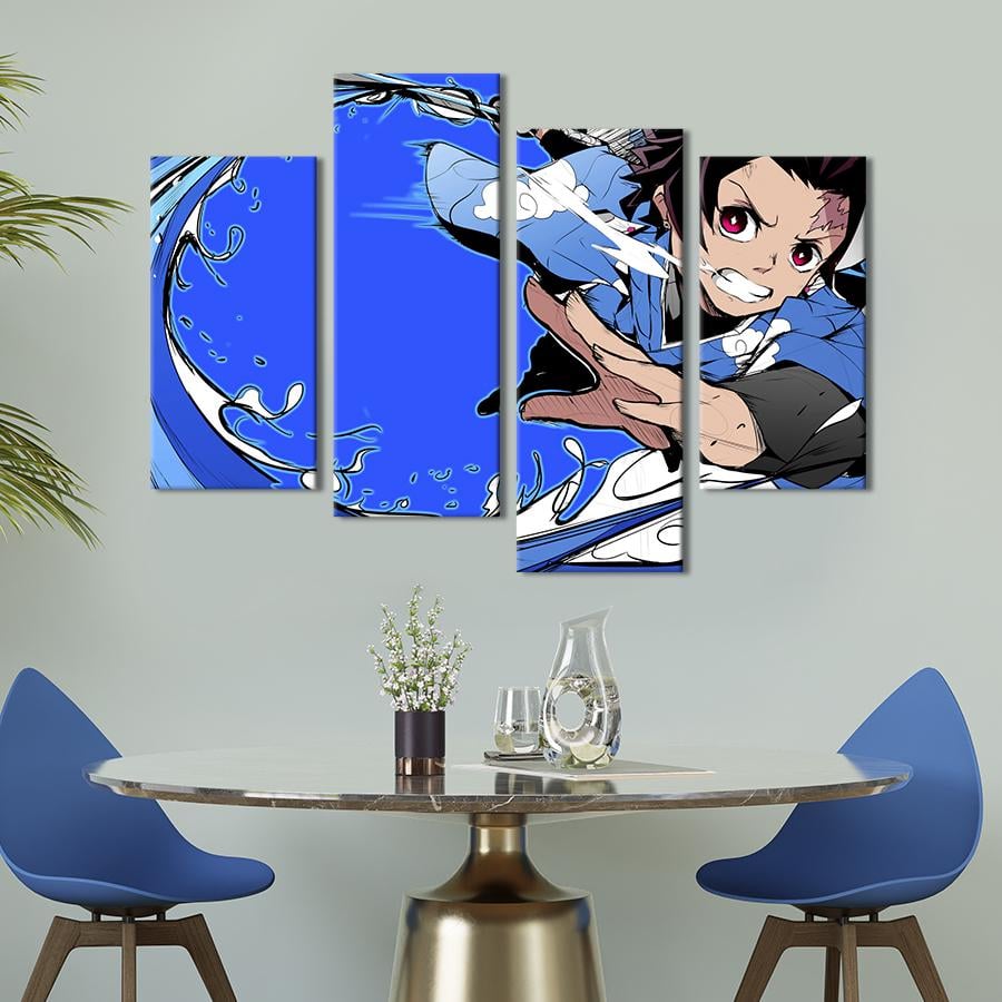 Картина на холсте Персонаж аниме Танджиро Камадо 129x90 см (1469-42)