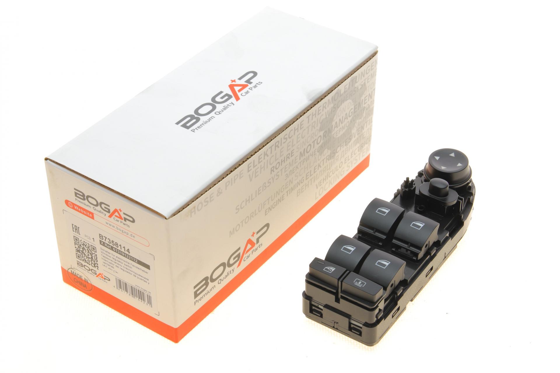 Кнопка стеклоподъемника BOGAP L BMW 5 E60 03-10 M47/M54/M57/N43/N47/N52/N53/N62 блок (B7358114)