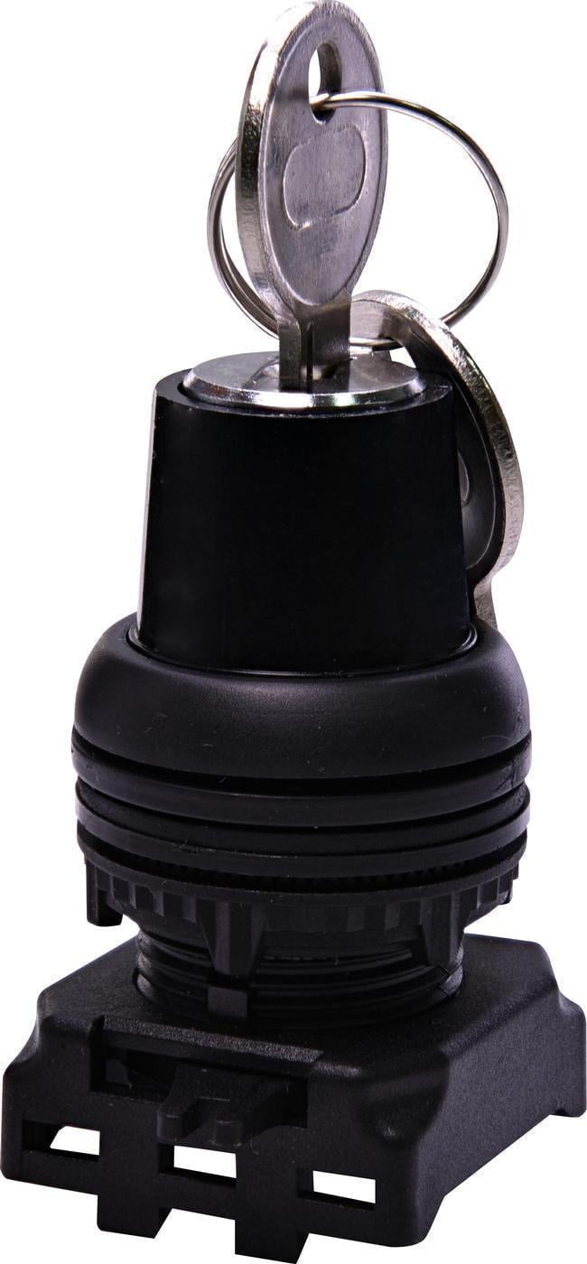 Переключатель поворотный ETI EGK3-YXY-C с ключом 1-0-2 45° Черный (4771381)