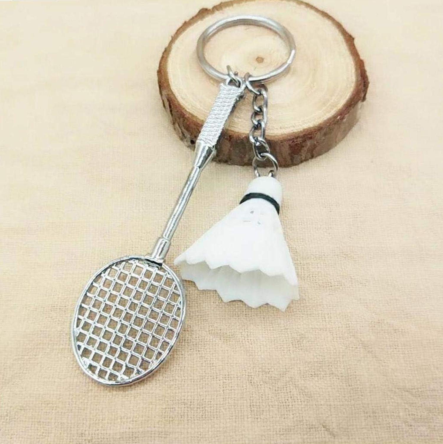 Брелок для ключей Бадминтон с воланчиком металлический Белый (99_7_0_1С) - фото 3 Брелок для ключей Бадминтон с воланчиком металлический Белый (99_7_0_1С) - фото 3