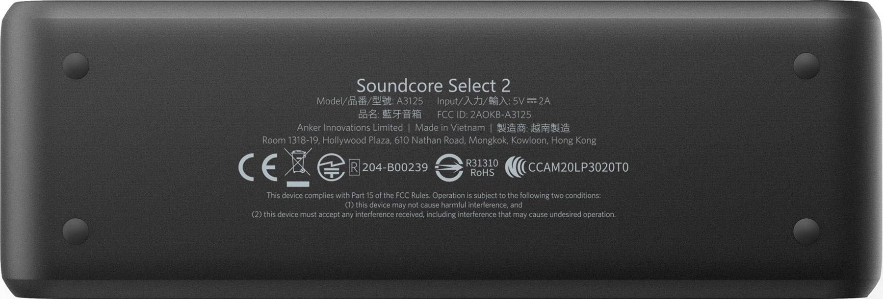 Портативная акустика Anker SoundCore Select 2 (A3125G11) - фото 4