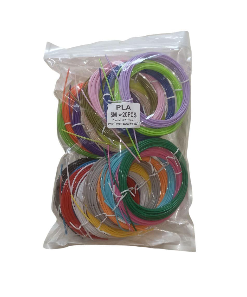 Набір PLA пластику для 3D ручки 100 м 20 кольорів - фото 2